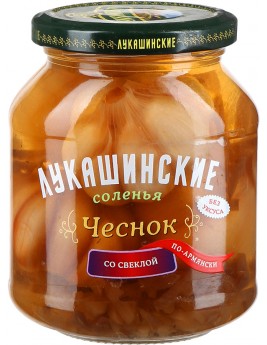 Чеснок Лукашинские по-Армянски 340гр. Продаётся упаковками 6-банок. 